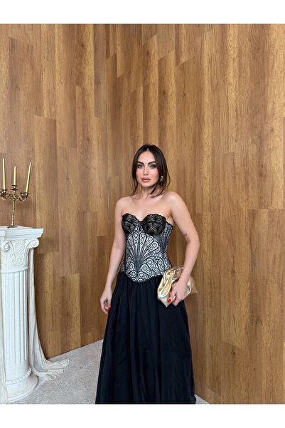 AKR İŞLEME DETAYLI BALENLİ İTHAL KORSE