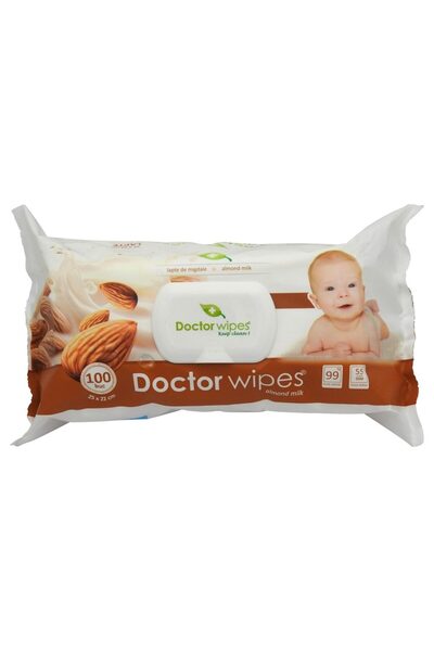 Doctor Servetele Umede, Doctor, Jumbo 100 buc Lapte de Migdale, Bibilel