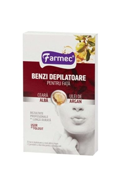 Vader Farmec Benzi Depilatoare Fata Argan 20 buc, 2SERV Aloe Vera 8310,