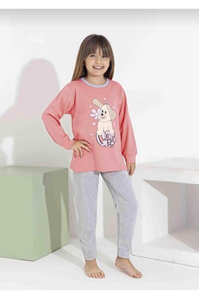 aykidsclup Girl's Printed Long Sleeve Pajama Set – Cute Home Wear-8408-