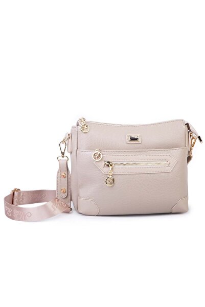 Nas Bag Kadın Spor Şık Günlük Postacı Çapraz Çanta (en 25 cm ;boy 22 cm ) Kum...