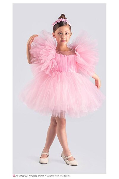 aykidsclup Rochie de prințesă din tul pentru fete (COROANA NU INCLUSĂ) – Roch...