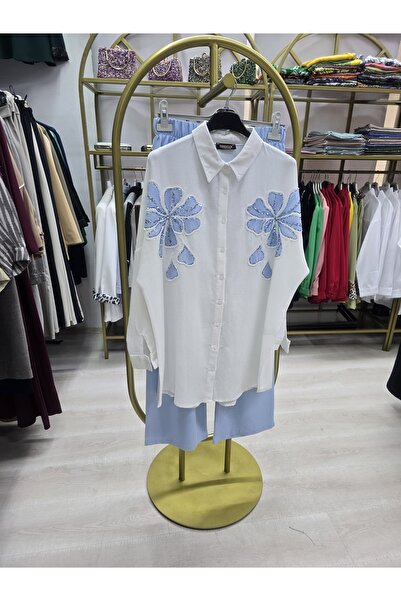 Omka Moda ikili Keten Takım Gömlek Pantolon