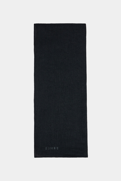Zühre Soft Floral Patterned Black Shawl 0058