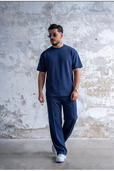 OUTFİT MAN Oysho Oversized Set Navy Blue
