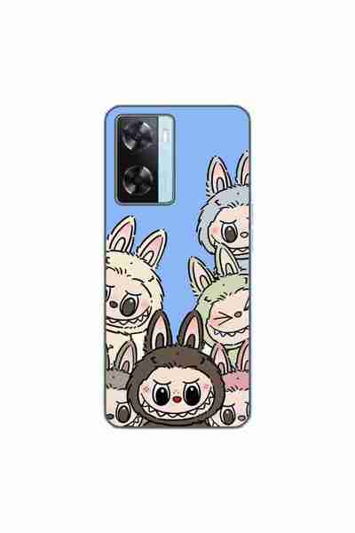 OEM Husa compatibila cu Oppo A57s Silicon Gel Tpu Model Labubu Pattern Blue