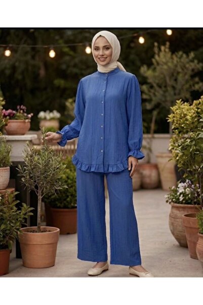 SHİROSA Top and Bottom Set with Ruffle Details