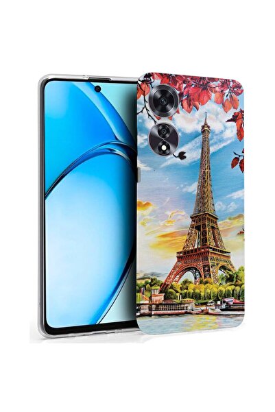 bestcase ¬Æ Husa pentru OPPO A60 4G, Clear Silicon 2MM, Paris Eiffel Tower, A...