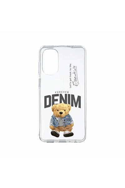 bestcase Husa Silicon, Compatibila Cu Motorola Moto G62 5G, Denim Style Teddy...
