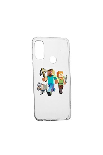 bestcase Husa Silicon Minecraft, Compatibila Cu Motorola Moto G60s, rezistent...