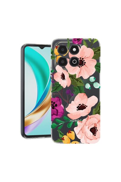 bestcase Husa pentru Honor X6b, BestCase¬Æ Clear Silicon 2MM, Pastel Flowers,...