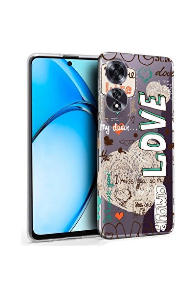 bestcase ¬Æ Husa pentru OPPO A60 4G, Clear Silicon 2MM, Love, Antisoc, Protec...