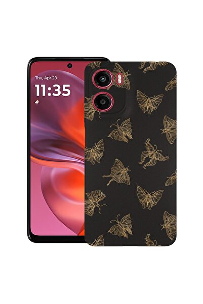 bestcase Θήκη για Motorola Moto G06 με σχέδιο χρυσής πεταλούδας, TPU Ματ Εξαι...