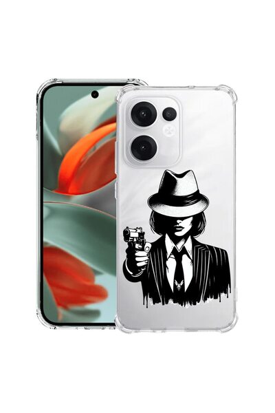 bestcase ¬Æ Husa compatibila OPPO Reno13 F 5G, Anti Shock 1.5MM, Gangster Wom...