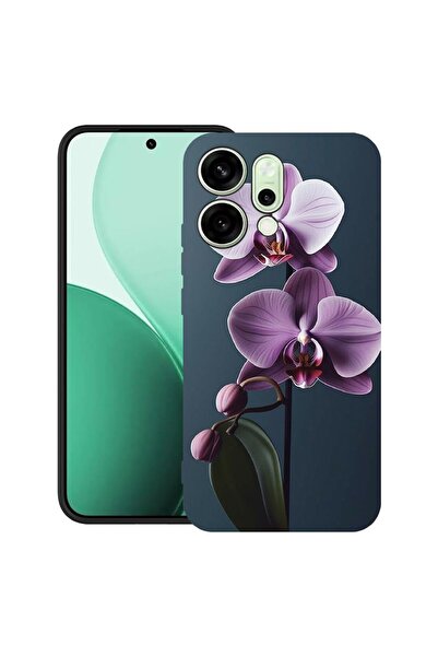 bestcase Θήκη για OPPO Reno14 5G με σχέδιο Μωβ Ορχιδέα, TPU Ματ Εξαιρετικά Λε...