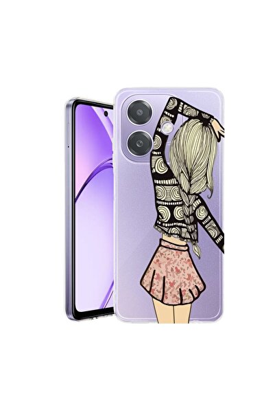 bestcase Husa pentru OPPO A40 / A40M, BestCase¬Æ Clear Silicon 2MM, Girl Frie...
