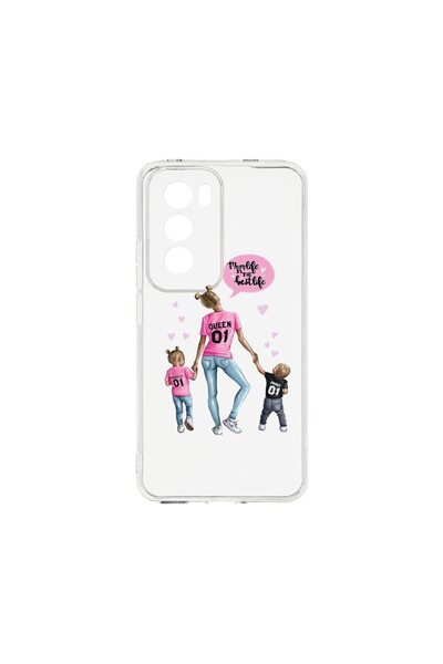 bestcase ¬Æ Husa Clear Silicon 2MM, Compatibila Cu OPPO Reno12 5G, Mom Life B...