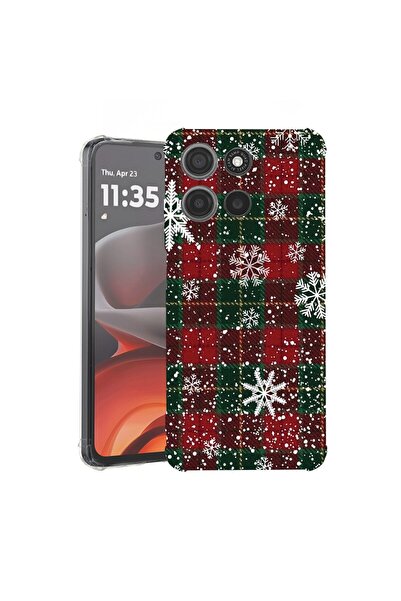 bestcase ¬Æ Husa Anti Shock pentru Motorola Moto G56 cu Design Xmas Pattern, ...