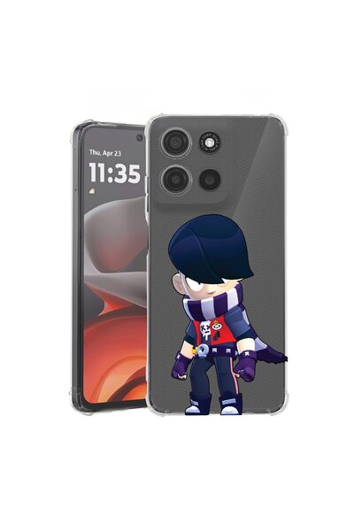 bestcase Калъф за Motorola Edge 50 Neo, Удароустойчив 1.5ММ, Brawl Stars Edga...