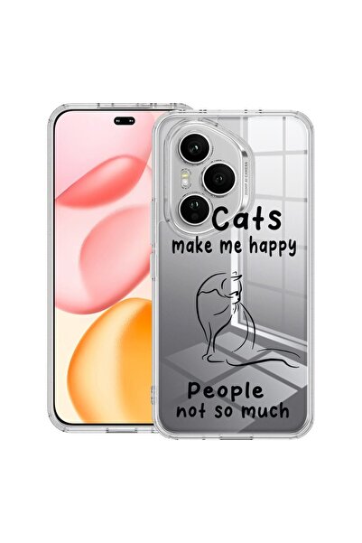 bestcase Διαφανής Θήκη Σιλικόνης για Honor 400 Pro, Γάτες και Άνθρωποι, 20364...