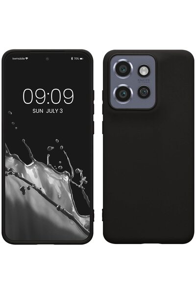 bestcase ¬Æ Husa TPU Ultra Slim + Folie de sticla inculsa, Compatibil cu Moto...