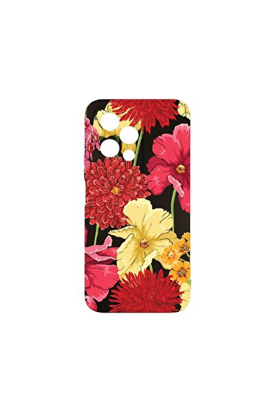 bestcase Husă Premium din Silicon, Compatibilă cu Honor 200 Lite, Flori Roșii...