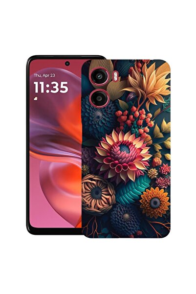 bestcase Θήκη για Motorola Moto G06 με σχέδιο πολύχρωμων λουλουδιών, TPU Ματ ...