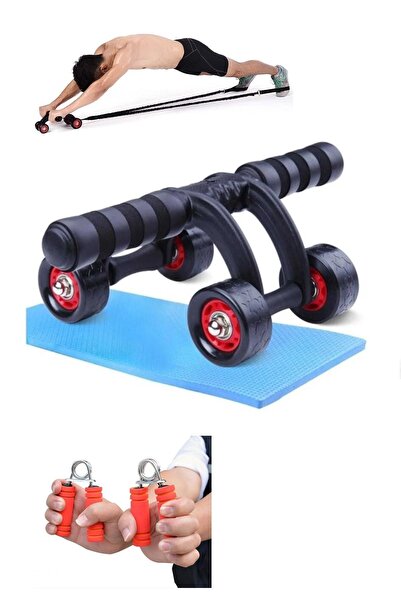 Nadom 2'li Set Tekerlekli Karın Göğüs Kol Omuz Kası Egzersiz Spor Güç Aleti S...