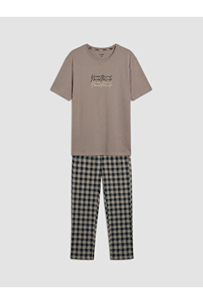 LC Waikiki Standard Fit Plaid Men's Pyjamas Set