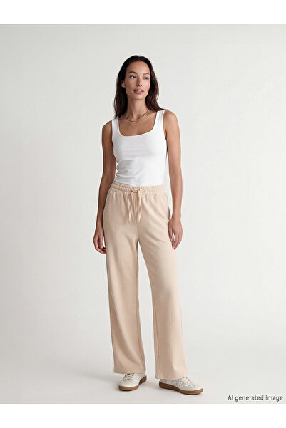 LC Waikiki Peak New Season Elastic Waist Wide Leg Women's Sweatpants