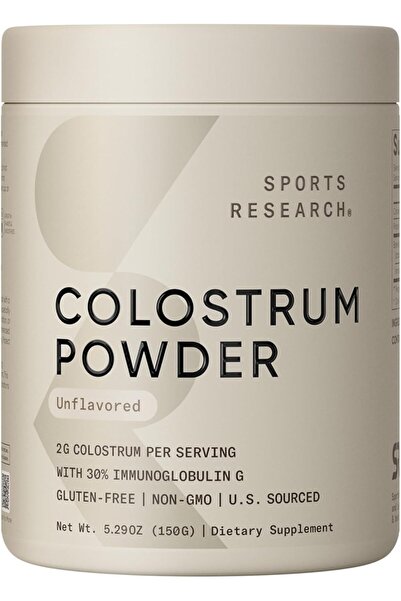 Sports Research ® Bovine Colostrum Powder – Easy to Mix, Single Ingredient Su...