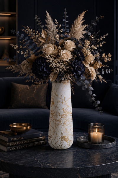 betonmall Concrete Vase Decorative Flower Pot Handmade Stylish Accessory