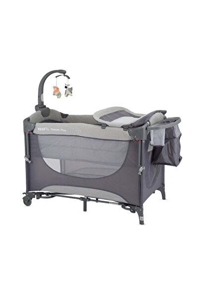 Kraft Denver Plus Anne Yanı Oyun Parkı 63x105 cm Açık Gri