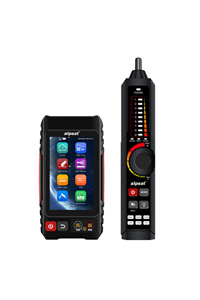 Alpsat RJ45 Ağ Kablosu, Fiber Kablo ve Zayıf Akım Kablosu Test Cihazı – AS328