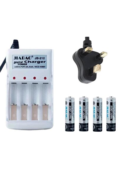 Jiabao Aa Rechargeable Batteries with 4Pcs Aaa-Aa Ni-Cd 1.5V Rechargeable Bat...