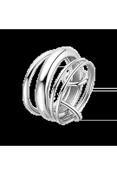 Lisa&Co. Inel Argint Faceted 50-51 mm / Argint placat cu rodiu