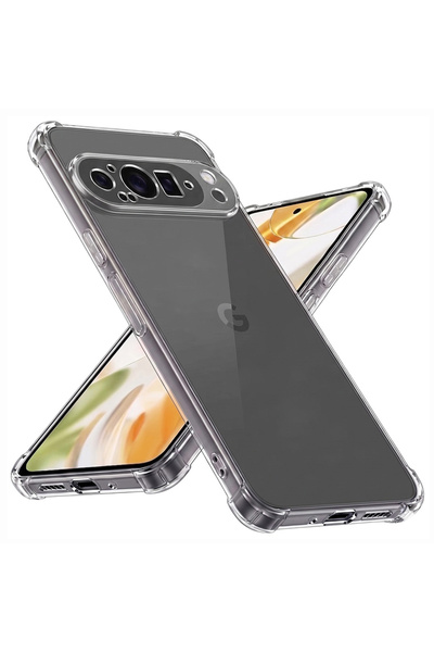 Techsuit Husă pentru Google Pixel 9 Pro XL, din silicon transparent, rezisten...