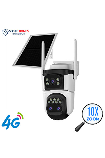OEM Camera Supraveghere Dubla SecureHomes cu ZOOM 10x, SIM 4G, Panou Solar 8W...
