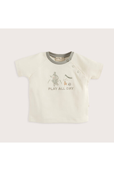 Chakra Cute Cırcus Raglan Tshirt Ecru