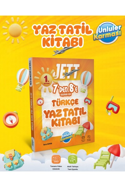 Ünlüler Karması JETT 7'DEN 8'E (TÜRKÇE-MATEMATİK-FEN BİLİMLERİ) YAZ TATİL KİTABI SETİ