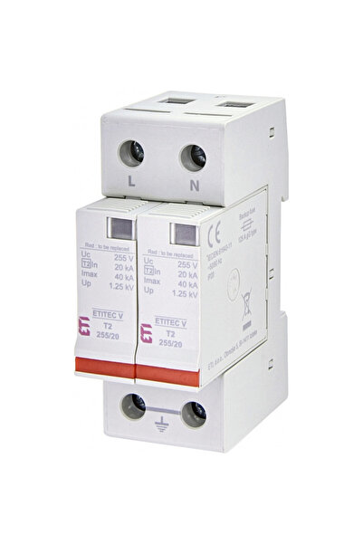 Eti overvoltage protection etitec v t2 255/20 2+0 002442953