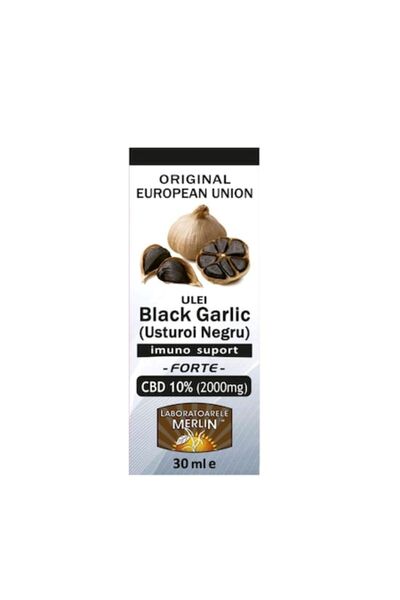 Laboratoarele Merlin Ulei de usturoi negru, CBD 10% FORTE 30 ml