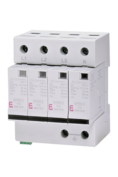 Eti surge protection Etitec V T12 280/12,5 4+0 RC 002442917