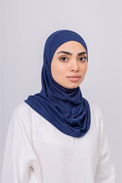 4seasons scarf حجاب سوري قطعتين قطن لوفوال كحلي