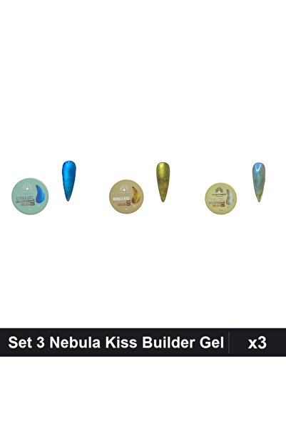 global fashion Set 3 Nebula Kiss Builder Gel 15g - Nr.15 Nr.14 Nr.02