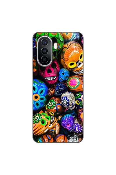 OEM Husa compatibila cu Huawei Nova Y70 Silicon Gel Tpu Model Halloween Crani...