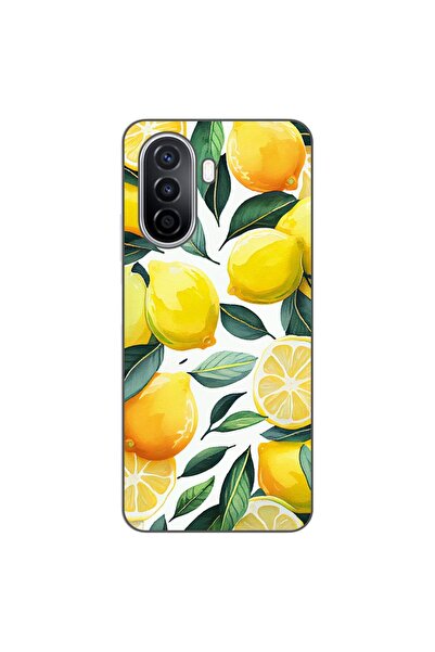 OEM Θήκη συμβατή με Huawei Nova Y70, από σιλικόνη gel TPU, με σχέδιο λεμόνια.