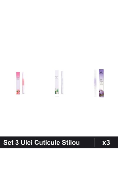 NAİLS Set 3 Ulei Cuticule Tip Stilou - Peach, Lily, Afine - Ingrijire Unghii