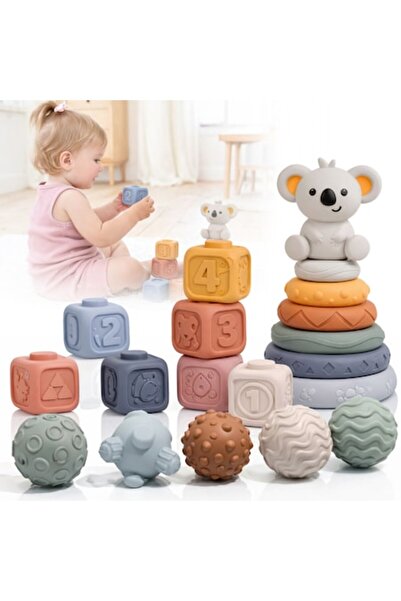 Primabobo Stacking toy, Primabobo, With rubber sensory blocks, Montessori bal...