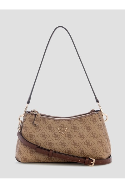 Guess Women's Shoulder Bag Bg967273-Latte-Logo-Brown
